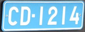 diplomatic license plate